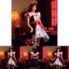 Alice In Wonderland The Red Queen Costume Dress With Polyester Fabric For Halloween Stage Performance Women