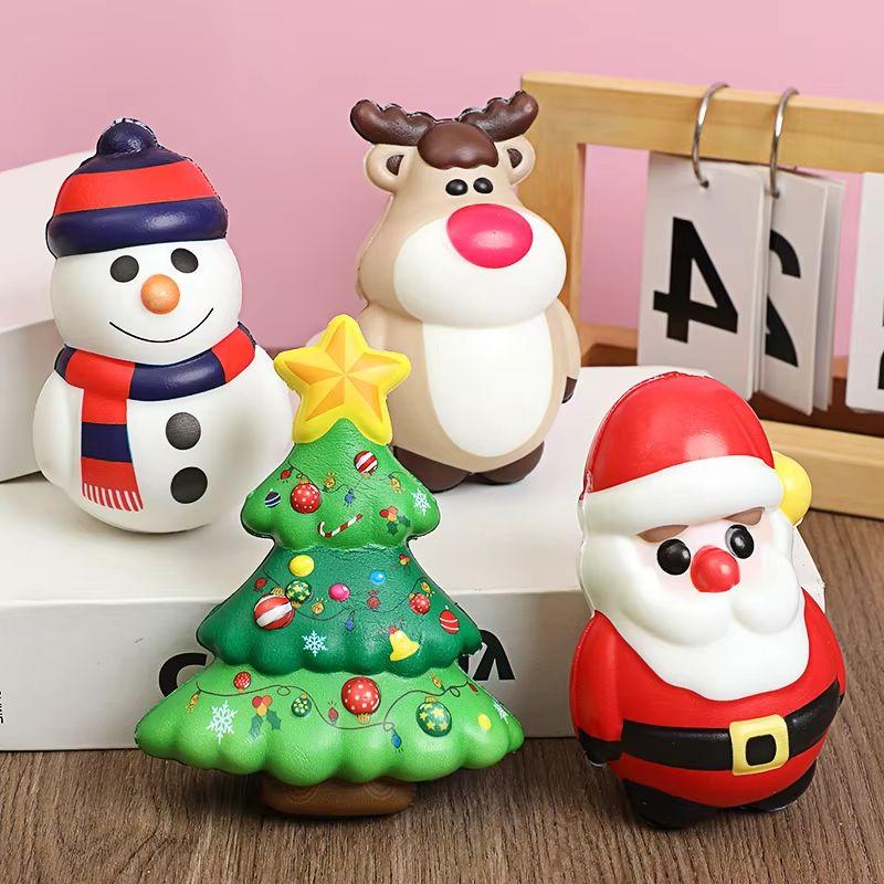 Christmas Toys Santa Claus Christmas Tree Squeezing Bouncing Toy  Stress Relief Gift Christmas Party Decoration Ornament