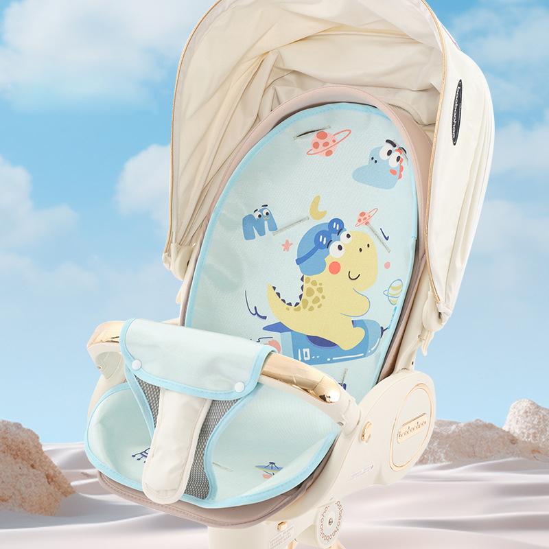 

Baby Stroller A-Class Seat Cushion With Protective Gear, Summer Ice Silk Cooling Mat, Baby Safety Seat, Machine Washable Seat Cu Set