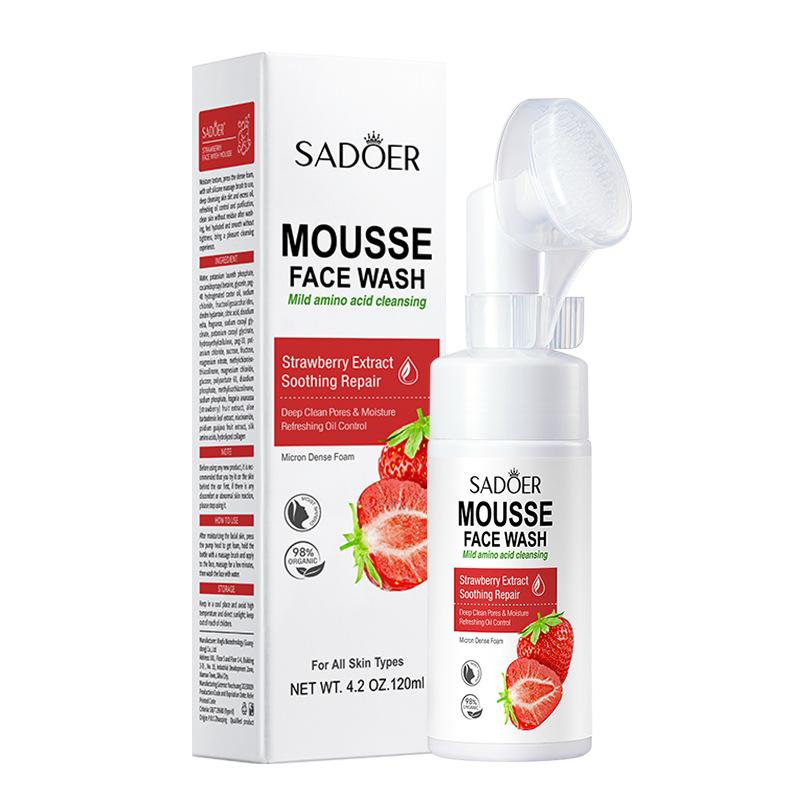 SAODER Fruits Facial Cleanser Face Wash Foam Massasge Cleansing Mossee Moisturizing Hydrating Korean Skin Care