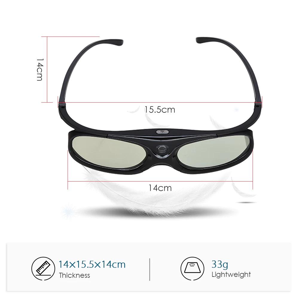 Neue USB-wiederaufladbare Aktive-Shutter 3D-Brillen für DLP-Link Projektoren