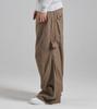 Beoteunseoul Multi-Pocket Wide Strap Cotton Pants (Brown)