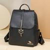 Soft Leather Backpack Women's Large Capacity Travel Backpack Student Schoolbag