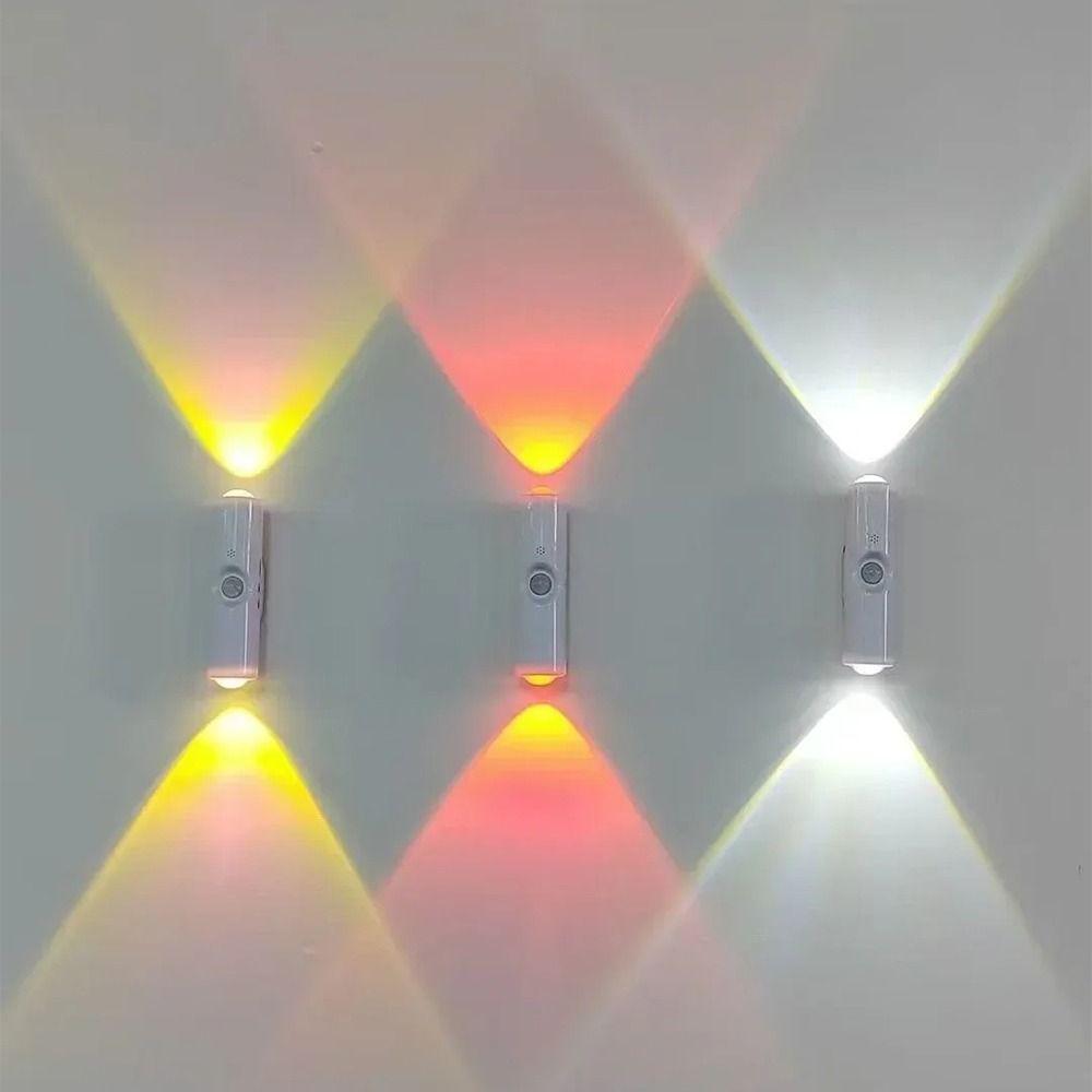 Wireless Sensor Night Light 3/7 Colors Changing RGB Gradient Wall Lamp Wall LED Lamp  Kitchen