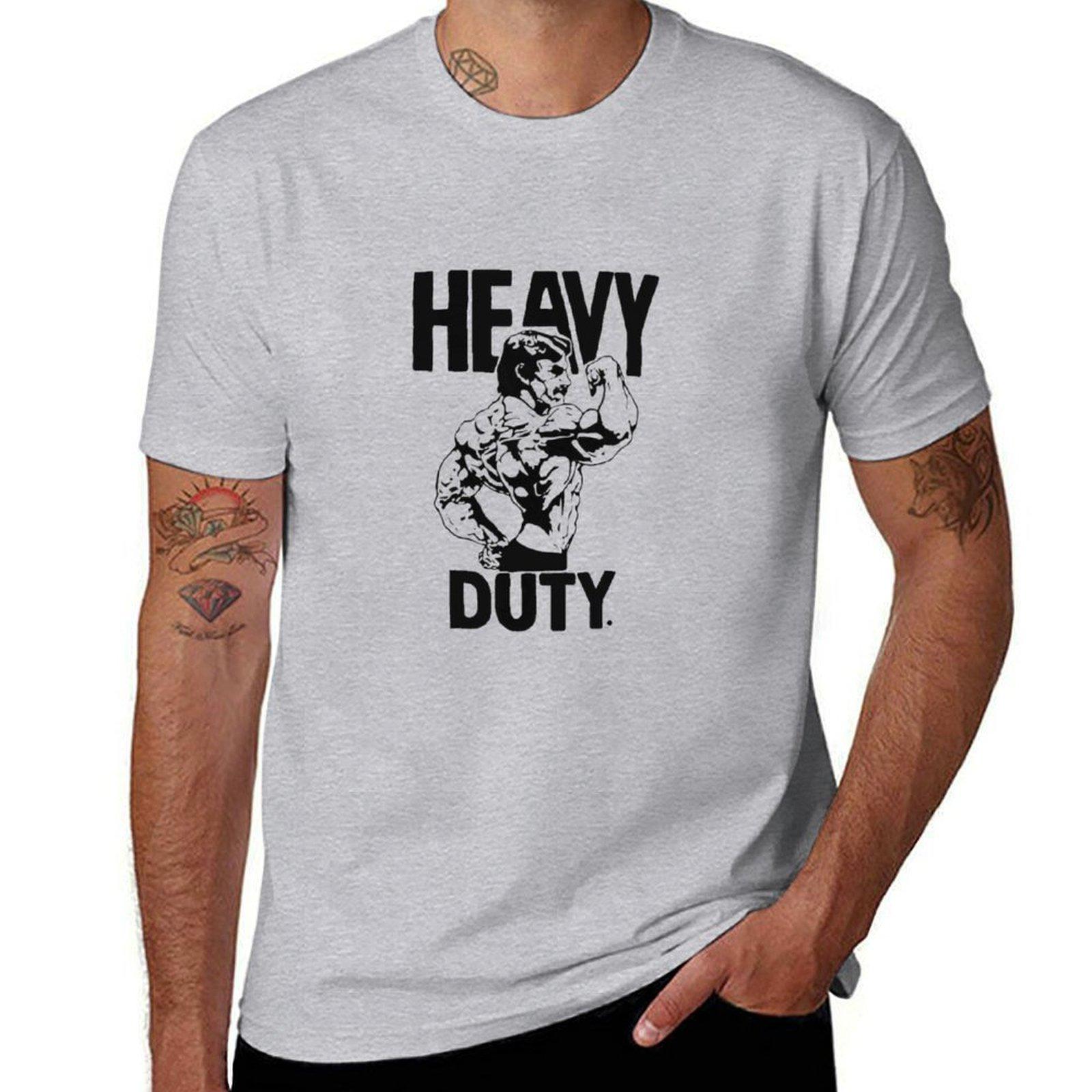 

Mike Mentzer Heavy Duty Logo T-shirt hippie clothes korean fashion fitted t shirts for men S