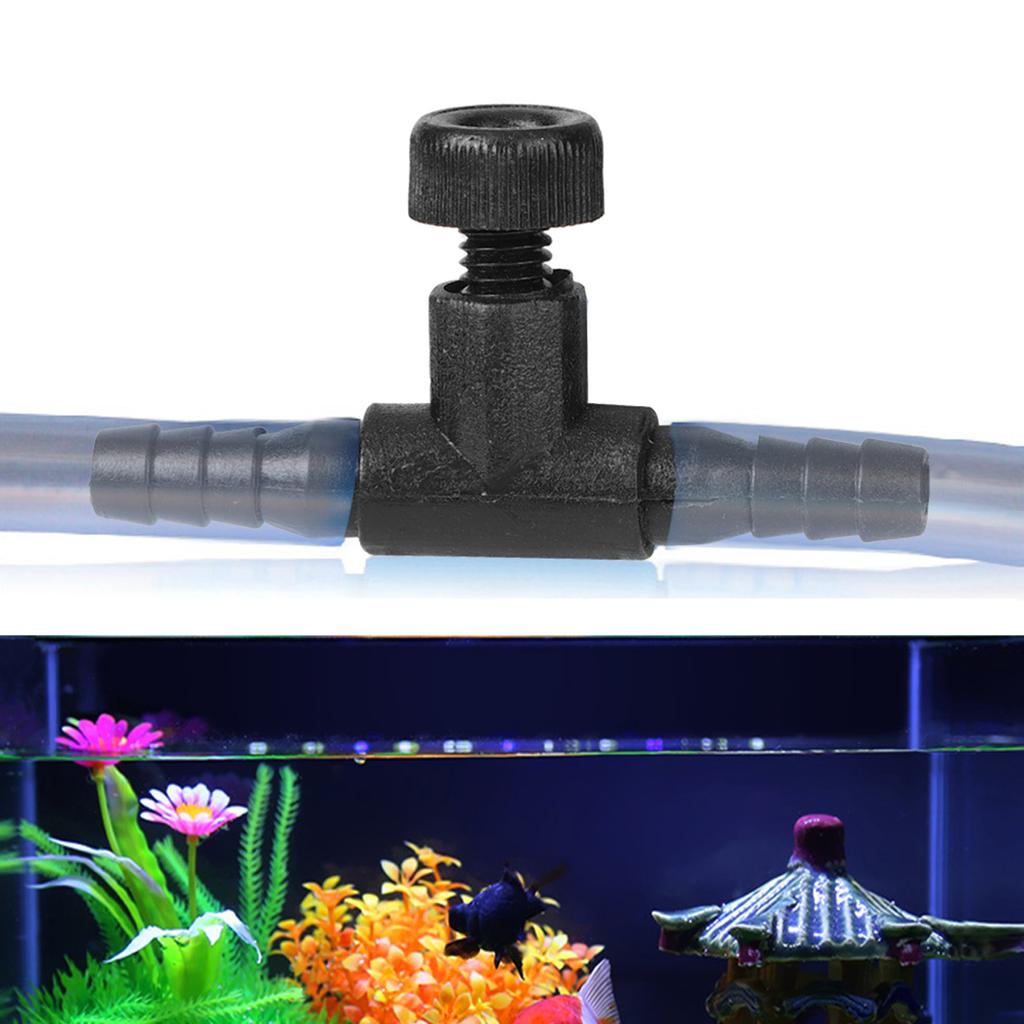 20PCS Black ABS Aquarium Tee Connector 3 Way Tubing Volume Air Flow Control Valve Fish Tank Oxygen Pump Accessories