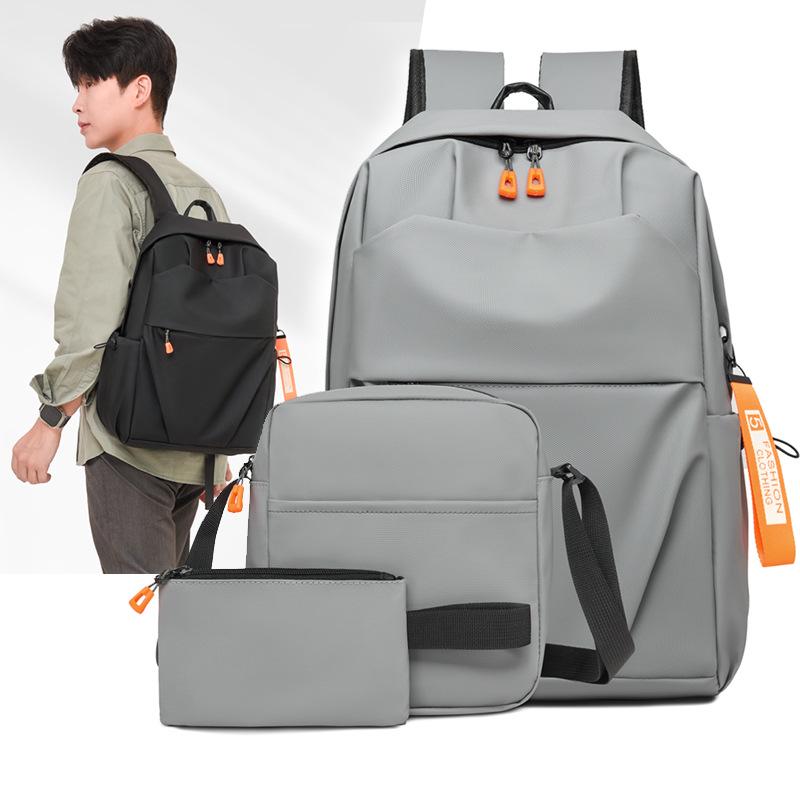 Lightweight Business-Casual Backpack Set: Three-Piece, Large Capacity, Travel-Friendly