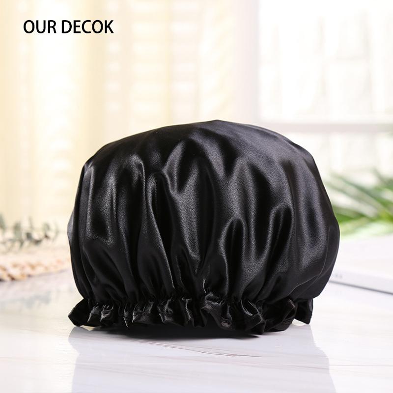 Waterproof Bath Hat Bathroom Shower Hair Cover Women Supplies Shower Cap Adult Shower Bath Bathing Caps Bathroom Accessories