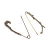 Large Brooches Twig Feather Decoration Vintage Bronze Brooch Sweater Scarf Buckle Cardigan Suit Big Pin