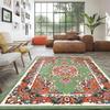 Nation Style Carpets for Living Room Green Persian Rug American Moroccan Bedroom Decor Carpet Large Area Non-slip Cloakroom Mat