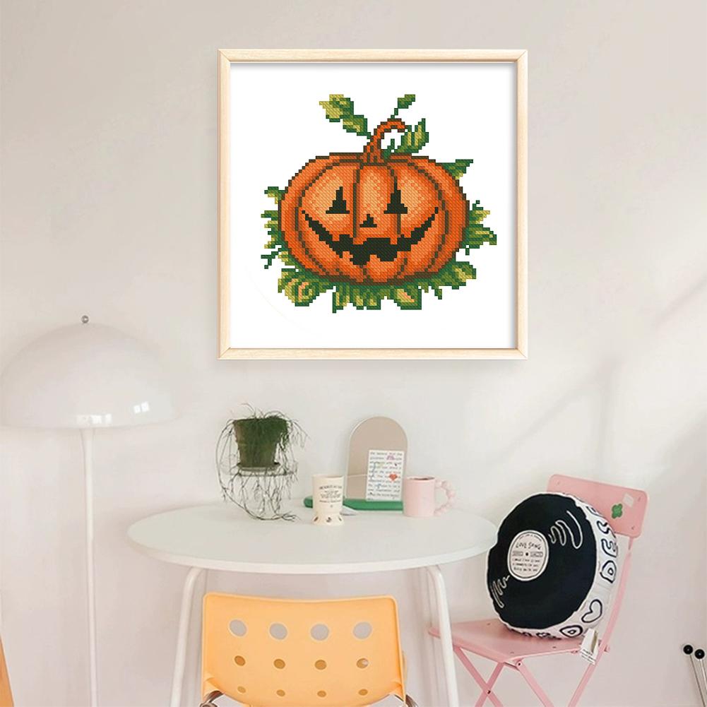 Halloween Printed Cross Stitch Kit DIY 11CT Embroidery Craft Set Home Decor