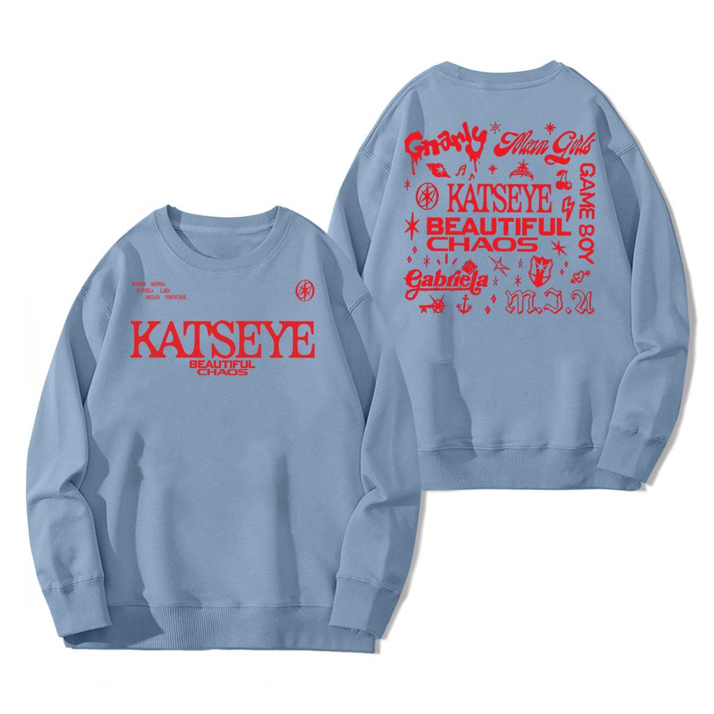 Damen Modisches Und Lässiges Langarm-Pullover-Sweatshirt mit Aufdruck