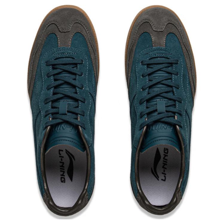Li Ning Yunchuan Abrasion Resistant, Lightweight, Balanced Low top German Army Trainers Men's Blue Gray AGCV099-3