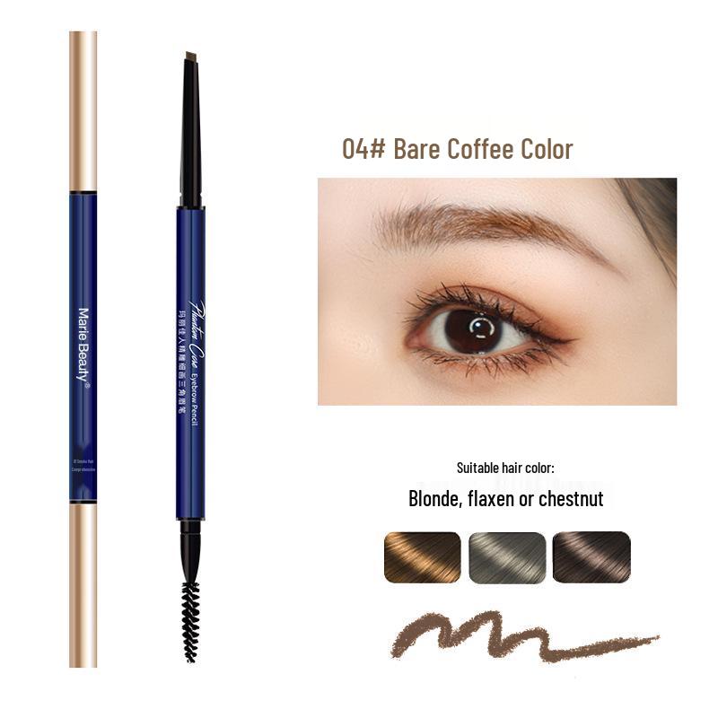 MarieBeauty Jiaren Dual-Ended Eyebrow Pencil: Ultra-Fine, Waterproof  Smudge-Proof for Beginners 0.09g