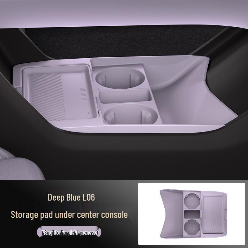 

Compatible with 26 Models: Deep Blue L06 Center Console Storage and Glasses Organizer - Car Accessories.