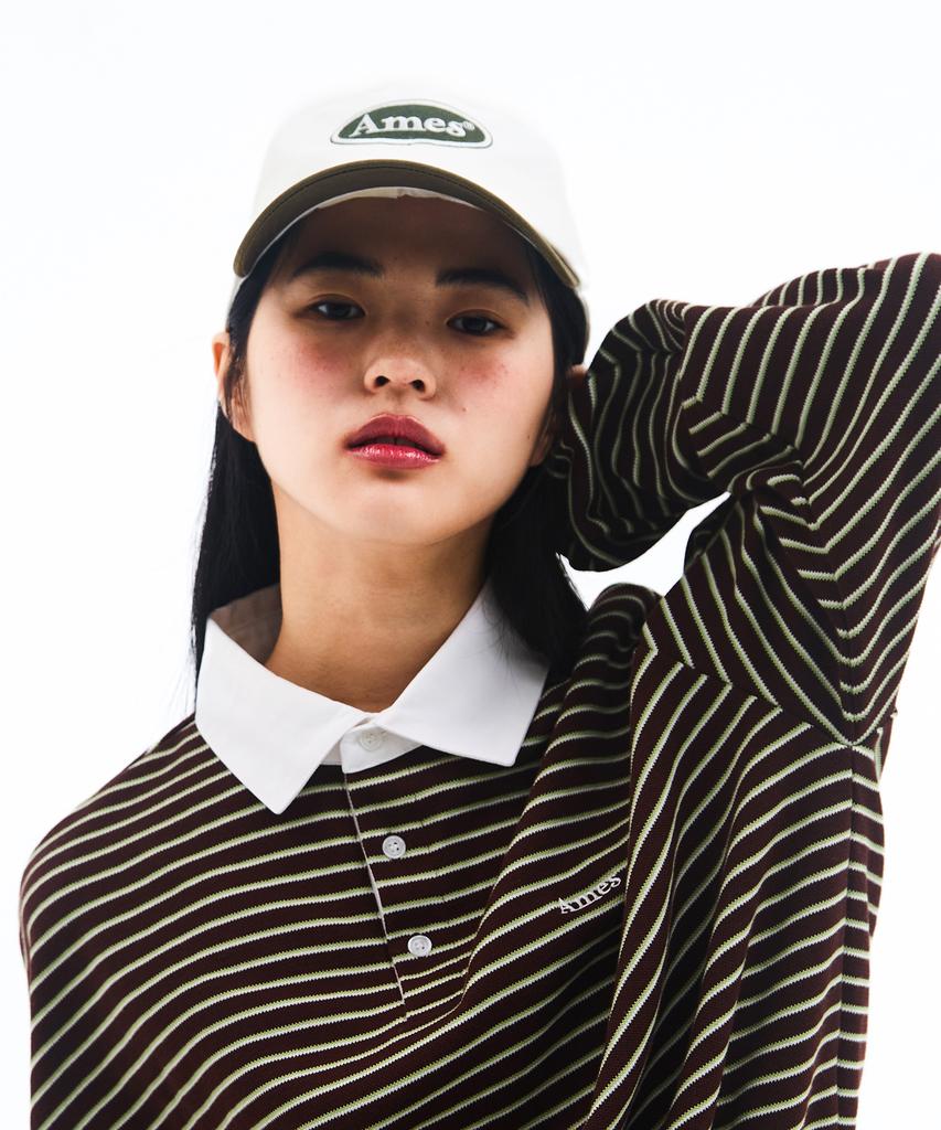 AMES-WORLDWIDE Symbol Logo Twotone Ball Cap Ivory