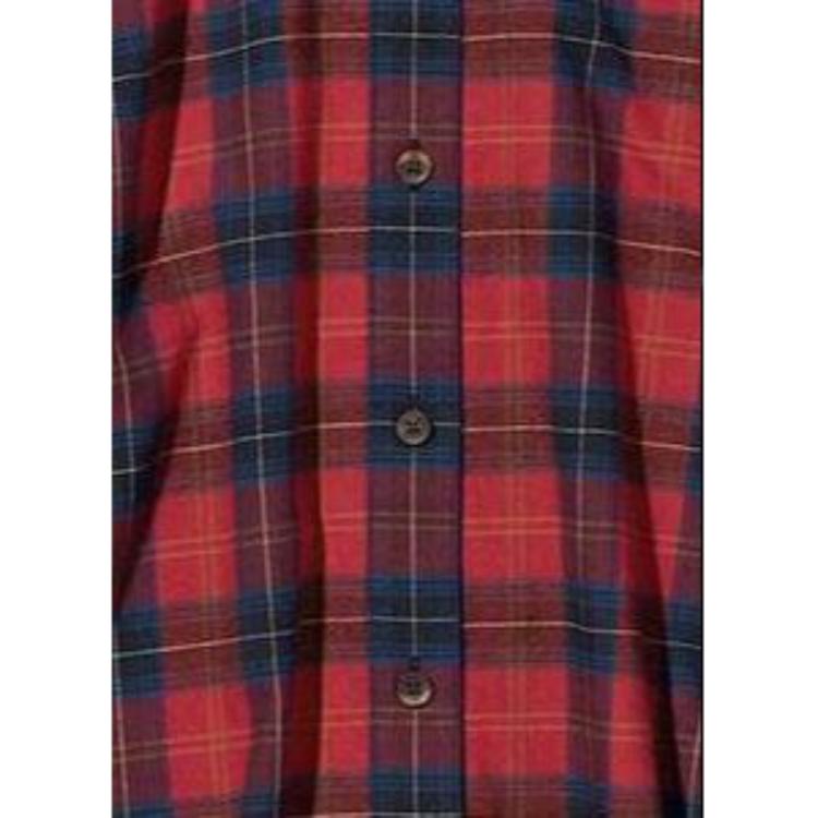 UNIQLO Flannel Plaid Loose Single-Breasted Long Sleeve Shirt Women shirts Red 451099-15