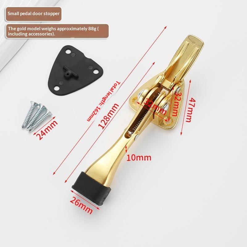 Kick Down Door Stopper Easy Pedal Long Lasting Use 1 Set Anti Rust Hardware Floor Holder for Home Office Hotel Apartment