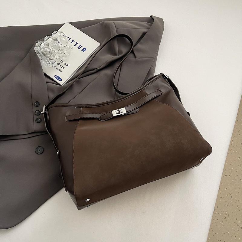 Large-capacity Simple Casual Messenger Bag 2025 Autumn and Winter New Shoulder Tote Bag Commuter Versatile Women's Bag