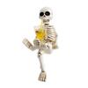 Skeleton Figurine Tabletop Decoration with Bottle Holder for Home Office Party Event Desktop Ornament Halloween Theme