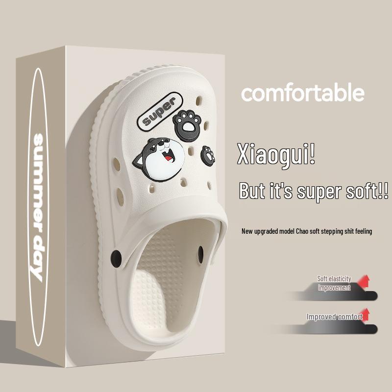 Women's Hole Shoes Non-Slip Sandals - Breathable, Soft Sole, Wear-Resistant Beach EVA Slippers
