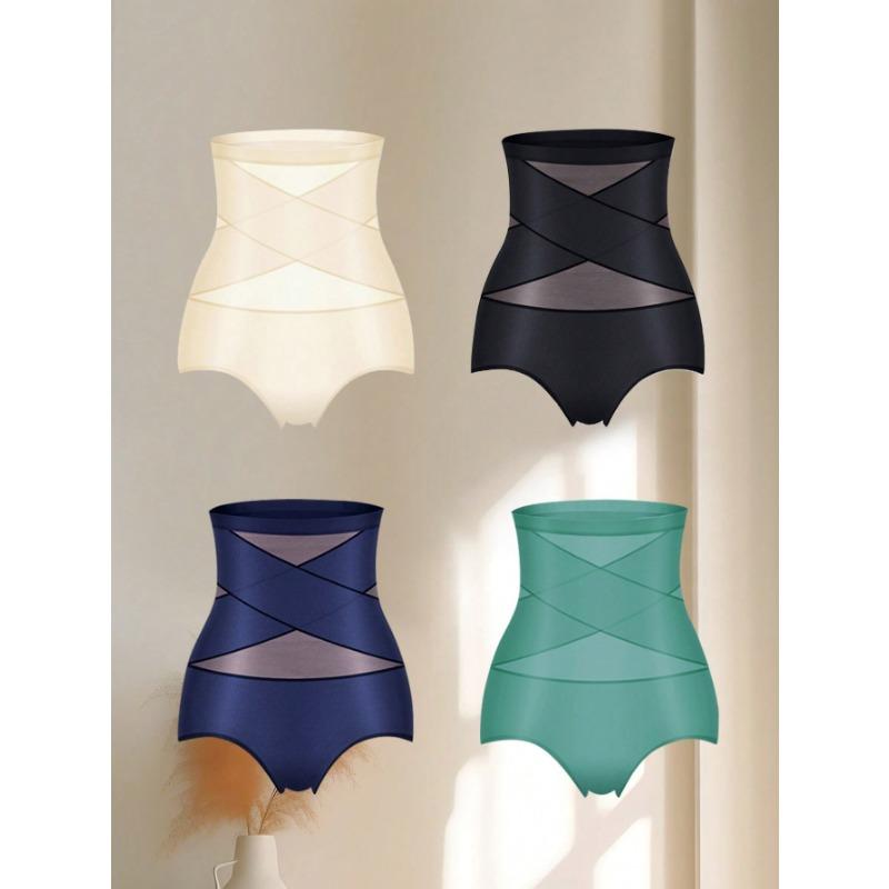 Women High Waist Seamless Tummy Control Breathable Thin Body Shaping Shapewear Pants