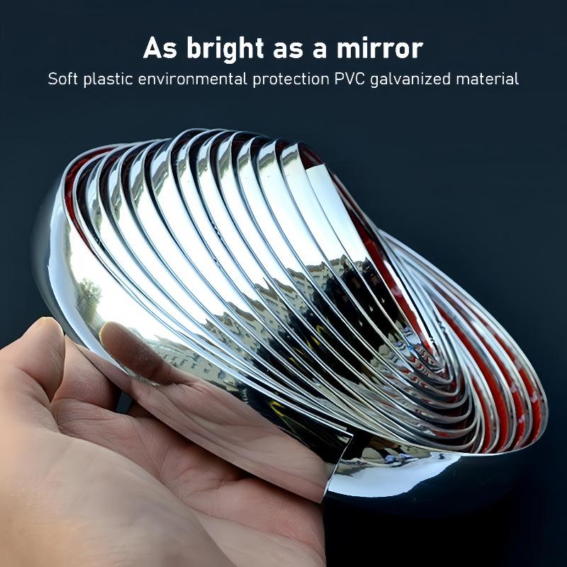 10/20MM Universal Electroplated Bright Strip,car Door Bumper Strip,decorative Silver Chrome Strip,anti-collision Design Window Trim Strip