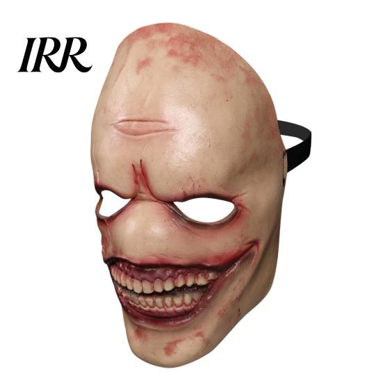 Creepy Toothy Clown Mask Halloween Smiling for Men, Scary Latex Scarred Mask, Masquerade Horror Party Cosplay Haunted House Accessory