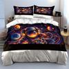 Astronaut in colorful space. Print Bedding Set 1 Duvet Cover 2 Pillowcases for Adult and Children Luxury Gift Full Size