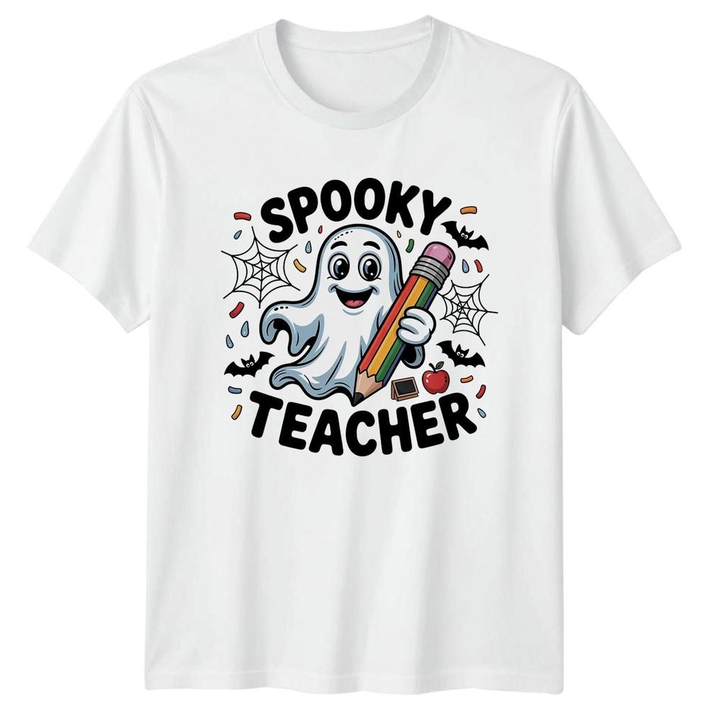Spooky Teacher TShirt Halloween Educator Gift For Him And Her