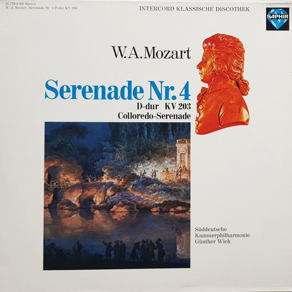 LP Record W.A. MOZART SDDEUTSCHE KAMMERPHIL Serenade Nr. 4 DDur KV 203 Collore 257790SB Saphir 1975 Germany Classical Used