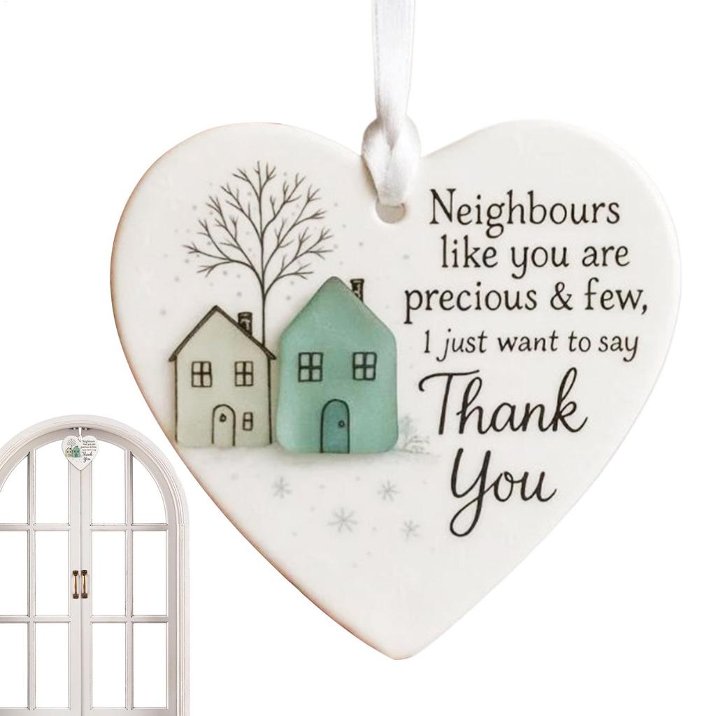 Thank You Christmas Ornament for Neighbours Appreciation Favors 2D Acrylic Decoration for Neighbours Thank You Ornament for Tree