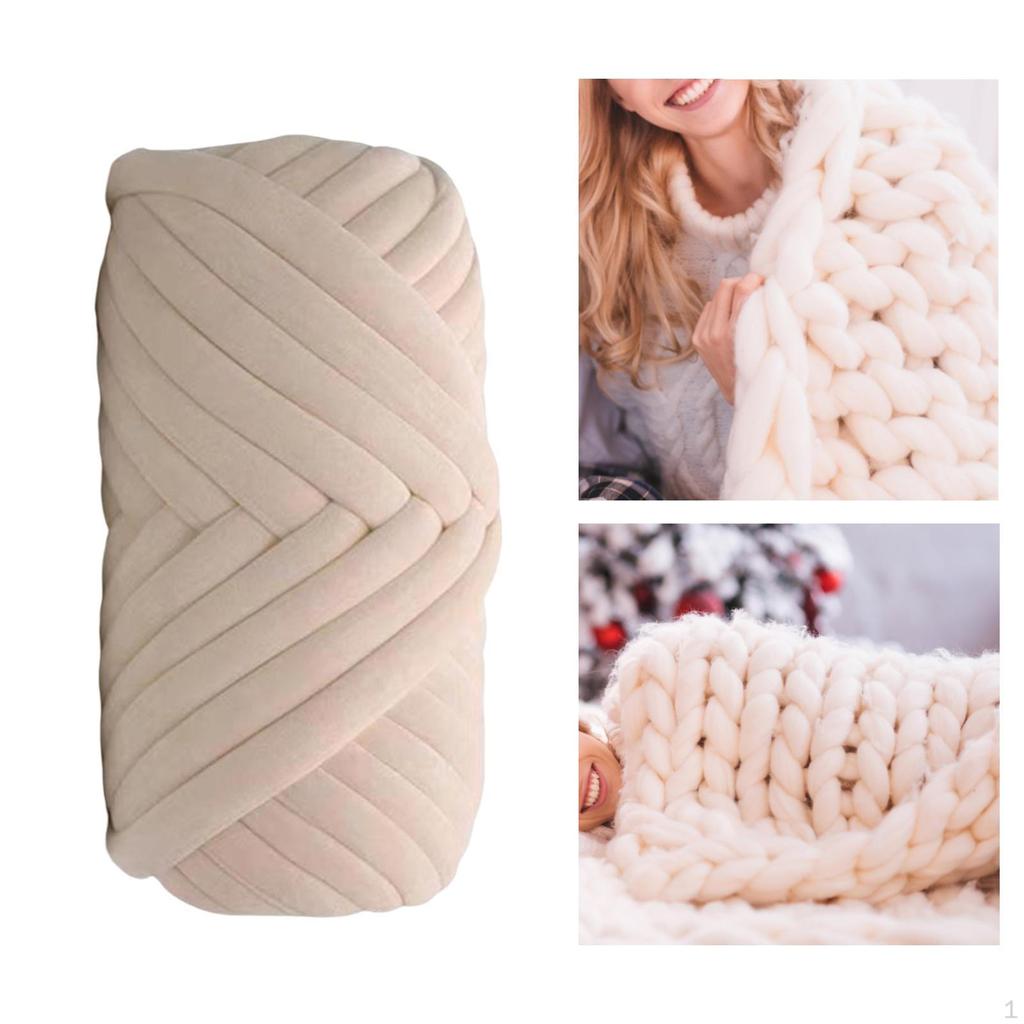 Polyester Chunky Yarn Arm Knitting Crochet Hook 250G Bulky for Macrame DIY Cushion