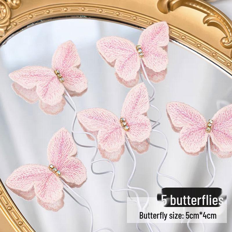 Toppere de tort fluturi roz cu margini aurii - Perfecte pentru sărbătorile de ziua de naștere ale prințeselor