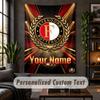 Arazzo da Parete Personalizzato, Testo Personalizzato Feyenoord, Tessuto Morbido Arte da Parete per Decorazione Interna