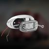 LED Side Marker Chrome High for and Set of White Lamps, 6-LED, Frame, Compact, Universal, Brightness, Waterproof, 12V/24V Compatible, Trucks, Vans,