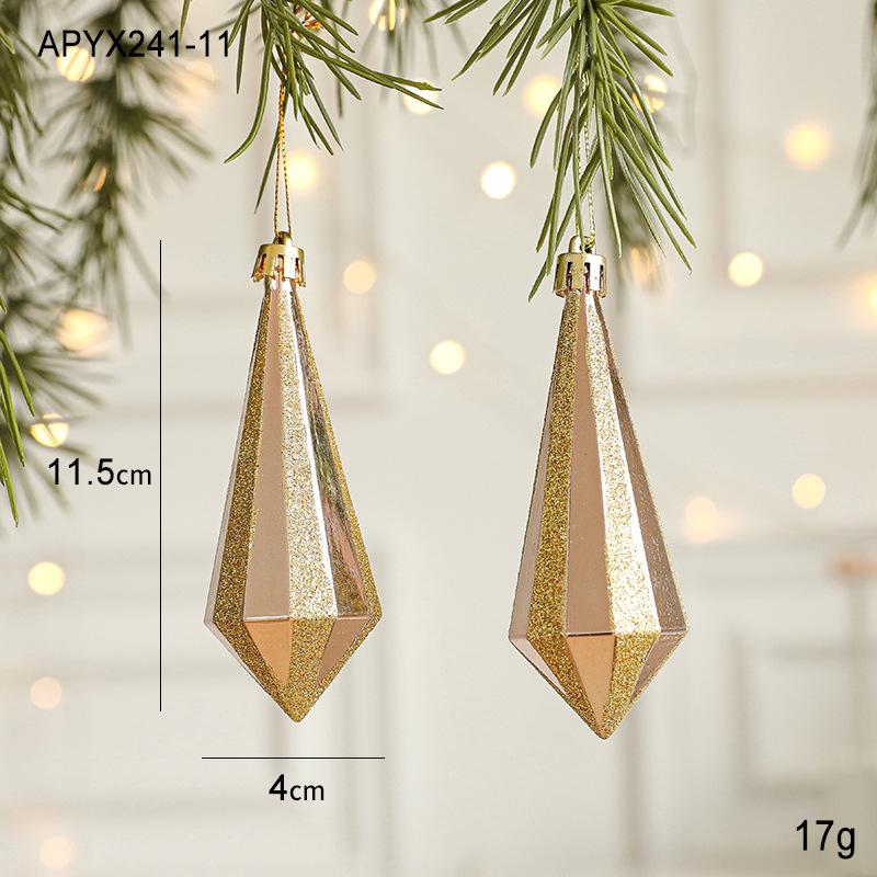 Christmas Decorations Party Plating Tree Pendants Rose Gold Sequins Conch Accessories Pentagram Small Gifts Pendants Supplies