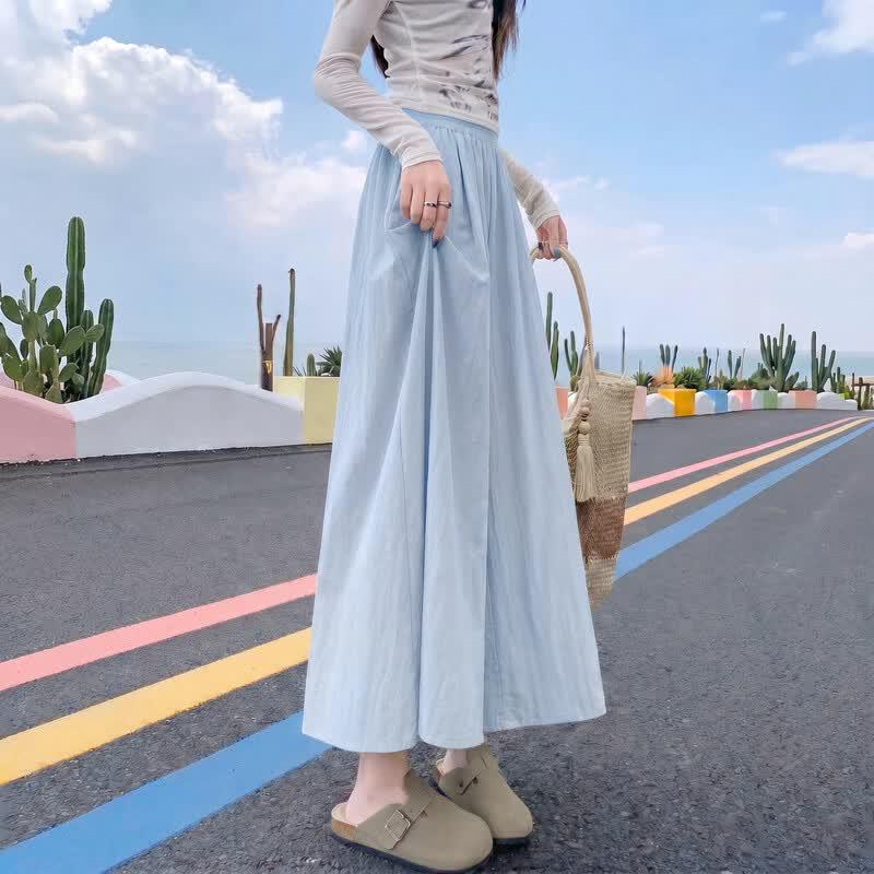 MJ STYLE Women s High-Waist A-Line Wide-Leg Culottes XL