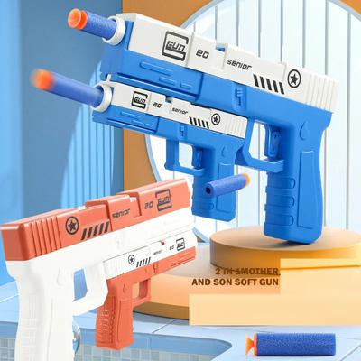 Soft Bullet Toy Gun Blaster Manual Air Gun Toy Pistol Launcher For Kids Children Outdoor Games Boys Birthday Gifts