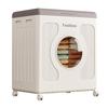 Large Capacity Foldable Clothing Storage Box with Wheels and Flip-Top