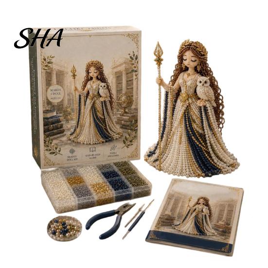 Creative Bead Craft Kit Divine Beaded Goddess Kit, 3D DIY for Adults Art Project with Colorful Beads Teens Women Handmade Gift