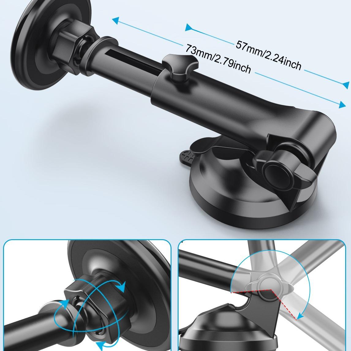 Car dashboard Mobile phone holder Windshield 360 degree rotating suction cup magnetic navigation bracket