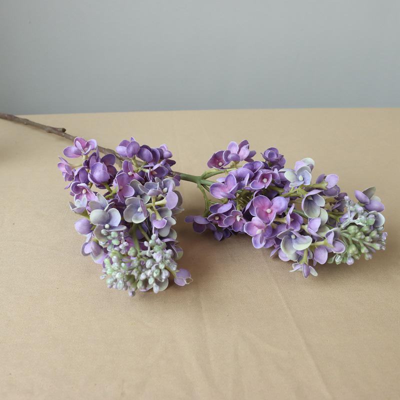 Gradient Color 3D Lilac and Hydrangea Flower Arrangement for Weddings