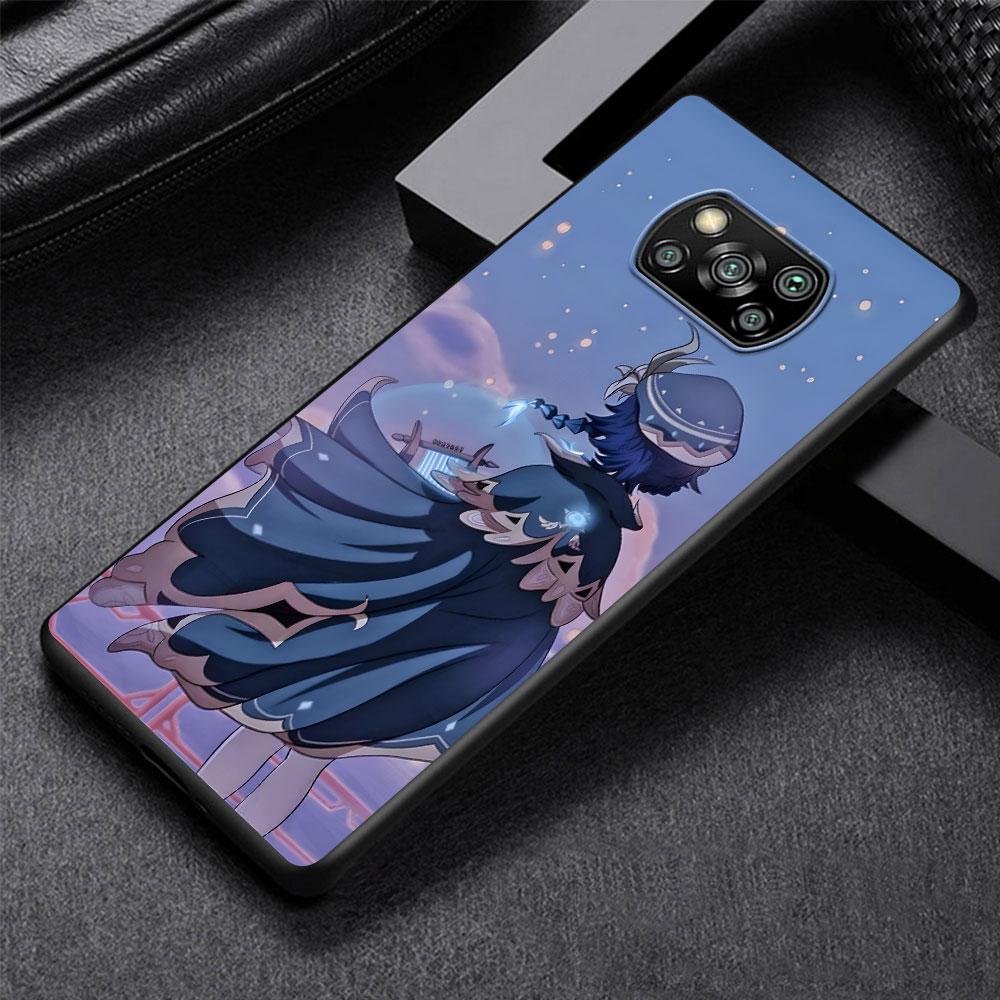 

Чехол Barbatos Genshin Impact для Xiaomi Poco M5s X3 NFC X5 F3 M4 M3 Pro, черный, силиконовый, мягкий, чехол для телефона Xiaomi Poco X3 Pro