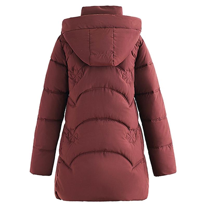 Middle Age Winter Coat Female Plus Size Parkas Hooded Elegant Thick Warm Woman Jackets