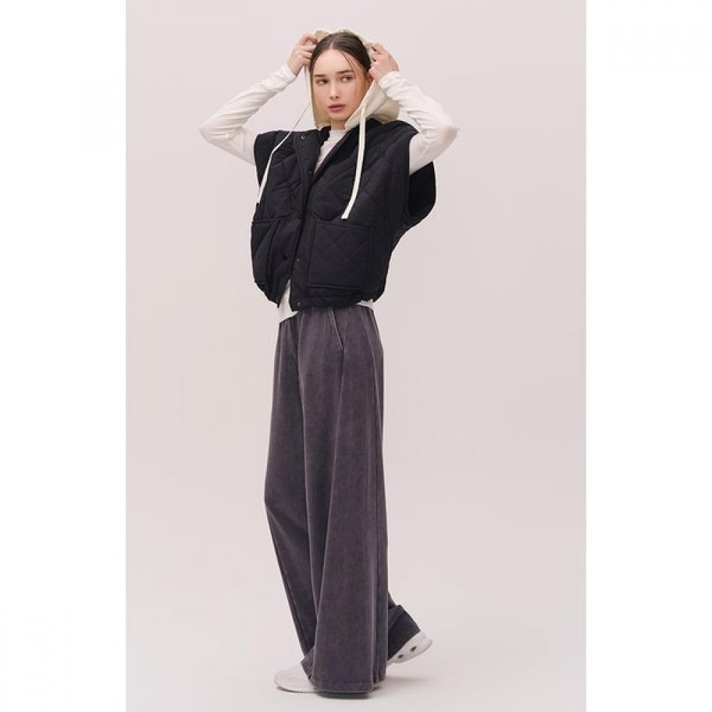 Huit Poncho Knit Hood Padding Jumper Htwjp5l10t