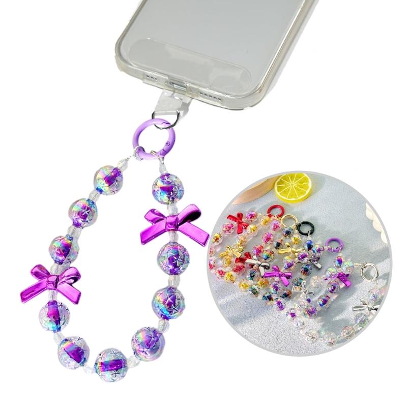 Perlenhandyanhänger Handyband Handgelenkschlaufen Handgefertigte Handykette Schnur Frauen Mädchen Taschenanhänger