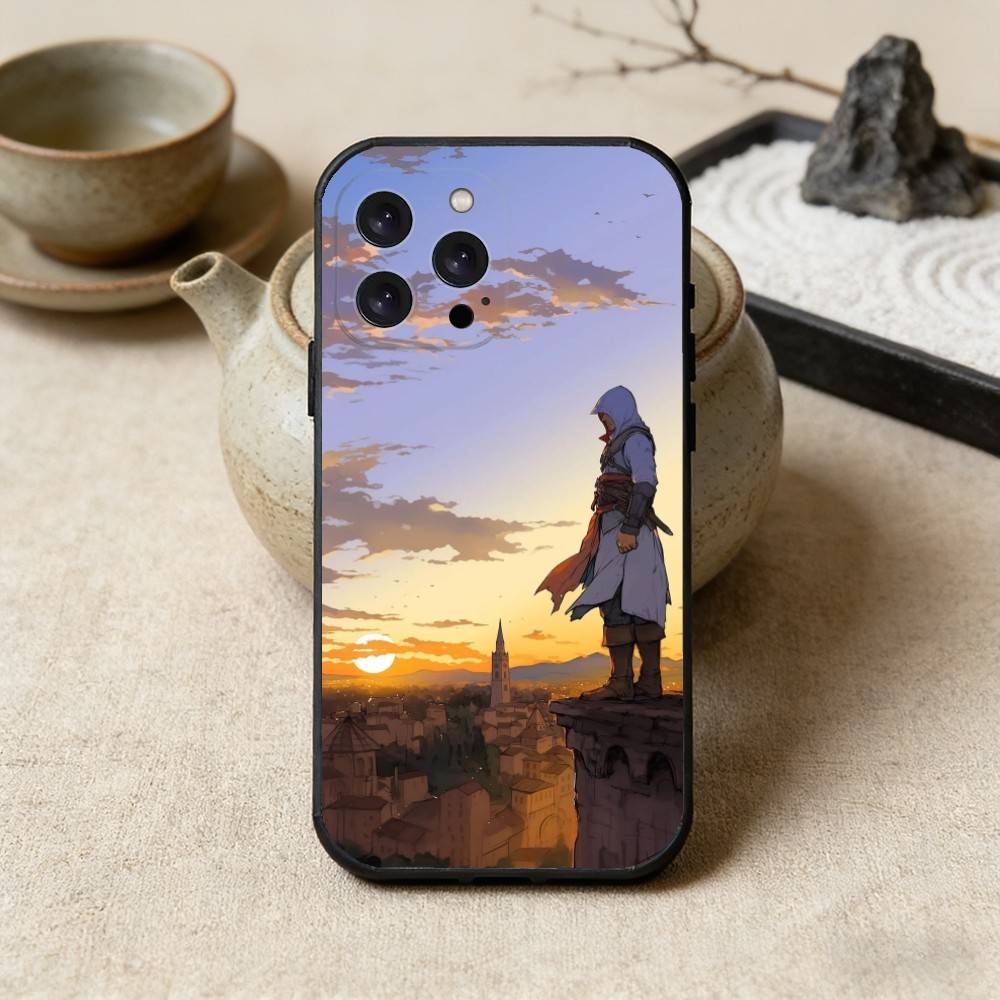 AssassinsY Creeds Phone Case For iPhone 16,15,14,13,12,17,Pro Max,Plus Silicone Black Case
