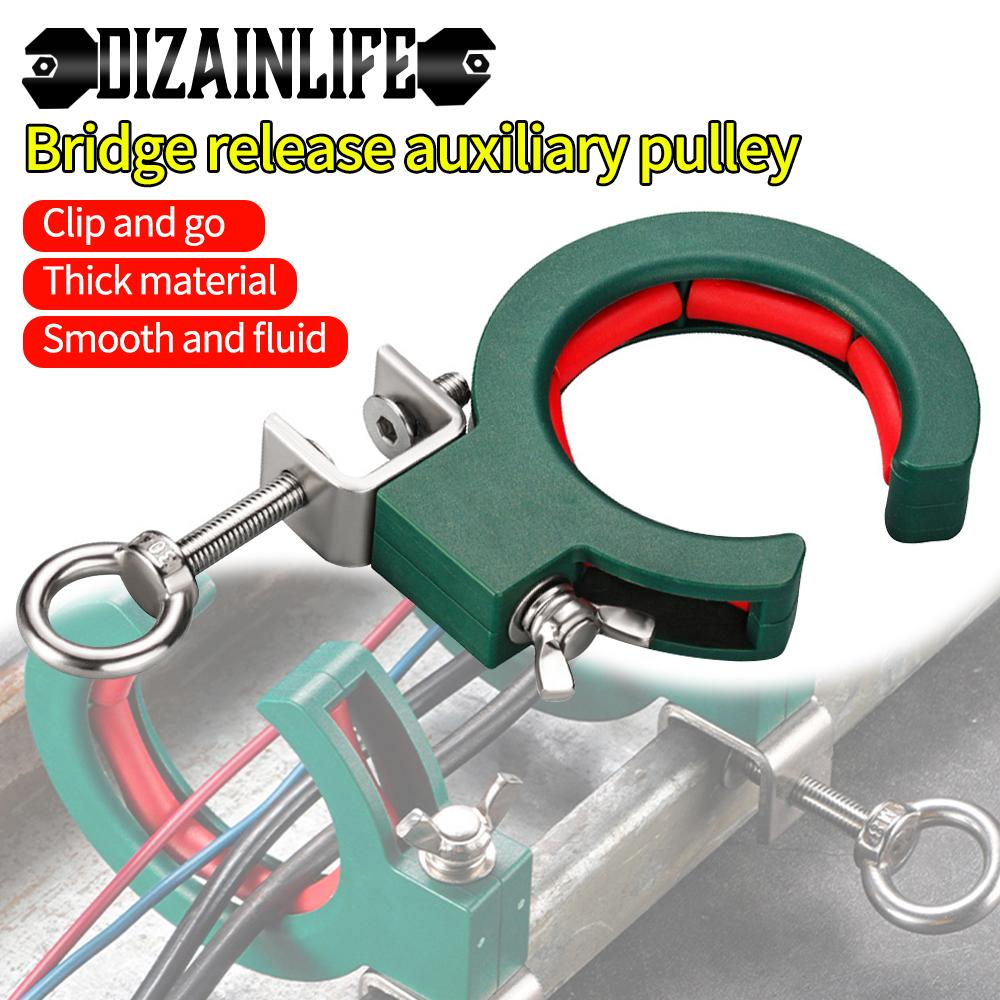 

Ролик шківа кабельного лотка Допоміжний ролик для прокладки кабелю Регульований затискний шків для ефективної фіксації направляючої дроту Допоміжний інструмент 1PCS