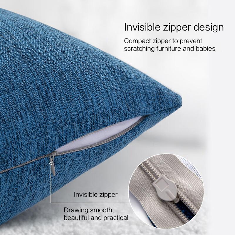 Solid Color Throw Pillow Cover 30X50/40X4045X45/40X60/50X50/55X55/60X60 Cozy Linen Home Bedroom House Office Square Pillowcase